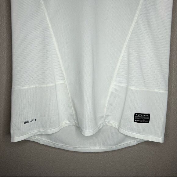 Nike dri fit white sheer mesh short sleeve top women’s size small - Picture 3 of 10